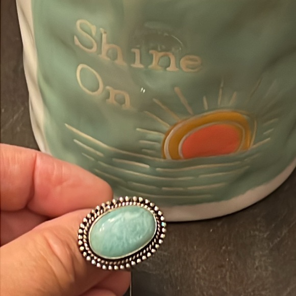 Amazonite 925 Ring size 10 - Picture 3 of 5